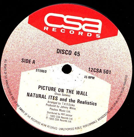 Image of Front Cover of 12" - VG+/VG+ - NATURAL ITES AND THE REALISTICS, Picture On The Wall (CSA Records ; 12CSA 501, UK 1983, Company Sleeve, Stereo), ,  - 2816297C