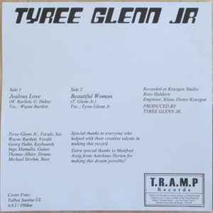 Image of Back Cover of 0915289C: 7" - TYREE GLENN, JR., Jealous Love / Beautiful Woman (Tramp Records; TR-272, Germany 2019 Reissue, Picture Sleeve) Sleeve has some creases  VG/VG+