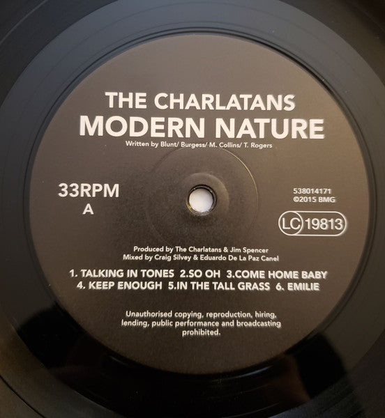 Image of Label Cover of 4724264E: LP - THE CHARLATANS, Modern Nature (BMG; 538014161, UK 2015, Black Inner, Poster, No CD) Strong VG, Still In Stickered Shrinkwrap  EX/VG