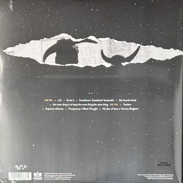 Image of Back Cover of 3215762C: LP - BLACK STAR, No Fear Of Time (Rhymesayers Entertainment; rse0387-1, Worldwide 2024, Gatefold, Inner)   NEW/NEW