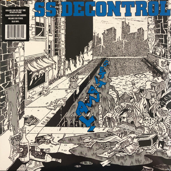 Image of Front Cover of 4714289C: 12" - SS DECONTROL, Get It Away (Trust Records ; TR008, US 2024, Die-Cut Inner & Insert, Stencil, Blue Vinyl)   NEW/NEW