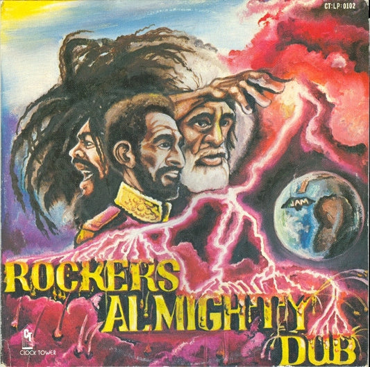 Image of Front Cover of 4724382E: LP - VARIOUS ARTISTS, Rockers Almighty Dub (Clocktower Records; LPCT-0102, US 1980s Reissue) Strong VG.  VG+/VG