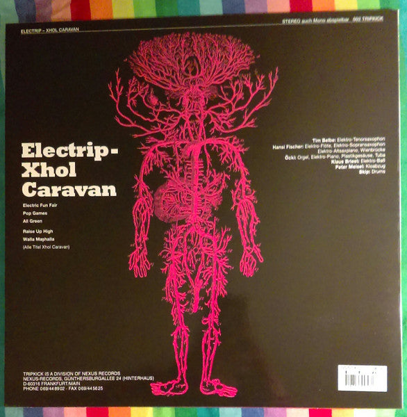 Image of Back Cover of 4724414E: LP - XHOL CARAVAN, Electrip (Tripkick ; Tripkick 002, Germany 1997 Reissue)   VG+/EX