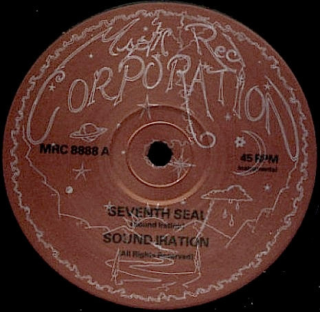 Image of Front Cover of 4724392E: 12" - SOUND IRATION, Seventh Seal (Mystic Red Corporation; MRC 8888, UK 1988) Light scuffs, plays above grade.  /VG