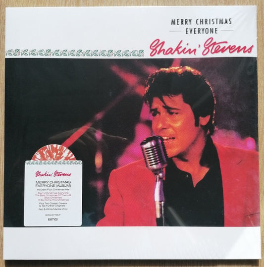 Image of Front Cover of 4714443C: LP - SHAKIN' STEVENS, Merry Christmas Everyone (BMG; BMGCAT758LP, Europe 2022 Reissue, Inner, Red Vinyl)   VG+/VG+