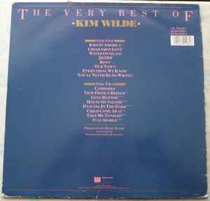 Image of Back Cover of 4714433C: LP - KIM WILDE, The Very Best Of Kim Wilde (RAK Boat Label; EJ 2601081, UK 1984)   VG/VG+