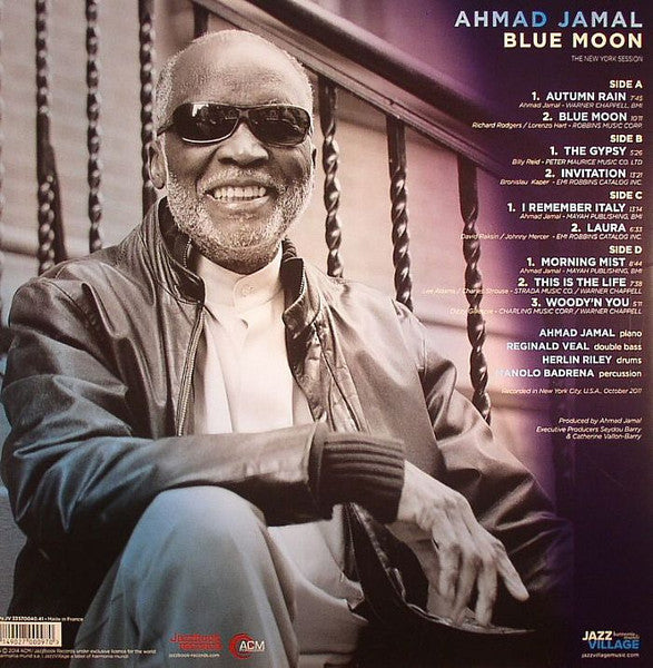 Image of Back Cover of 4724304E: 2x12" - AHMAD JAMAL, Blue Moon - The New York Session (Jazz Village; JV 33570040.41, France 2014, Gatefold, 180g, RSD 2014 - Limited Edition of 350.)   EX/EX