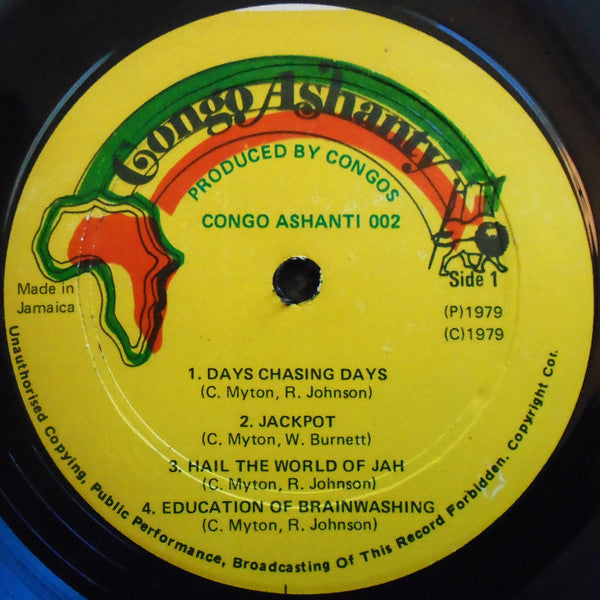 Image of Label Cover of LP - VG/VG+ - THE CONGOS, Congo Ashanty (Congo Ashanty; 002, Jamaica 1979), ,  - 2126151E