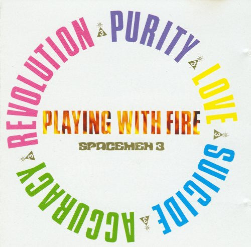 Image of Front Cover of 4744251S: 2xLP - SPACEMEN 3, Playing With Fire (Space Age Recordings; ORBIT 011 LP, UK 1999 Reissue, Gatefold, Bonus Tracks) Light wear and dotted marks on sleeve but very sturdy and intact. Really nice clean discs.  VG/VG+