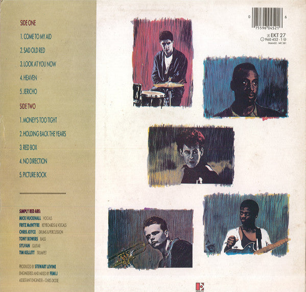 Image of Back Cover of 4714532C: LP - SIMPLY RED, Picture Book (Elektra; EKT 27, UK 1985, Inner , No Rights Box On Labels)   VG+/VG+