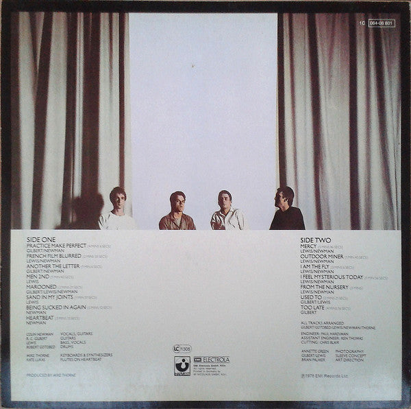 Image of Back Cover of 4724449E: LP - WIRE, Chairs Missing (Harvest; 1C 064-06 801, Germany 1978, Inner) Sleeve has initials written on, mild ring and edgewear, small creases to spine. A handful of light hairlines on the vinyl.  VG/VG