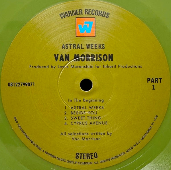 Image of Label Cover of 5154056S: LP - VAN MORRISON, Astral Weeks (Warner Records; 081227827304, 	Worldwide 2023 Reissue, Olive Green Vinyl)   NEW/NEW