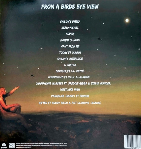 Image of Back Cover of 4714560C: LP - CORDAE, From A Birds Eye View (Atlantic; 0631177, Europe 2023, Inner, Tan Vinyl) Stickered shrink  VG+/VG+