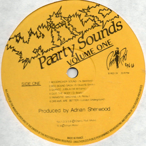 Image of Label Cover of LP - VG/VG+ - VARIOUS ARTISTS, Wild Paarty Sounds Volume One (Cherry Red; B RED 24, UK 1991 Reissue), Edge Wear,  - 1646074S