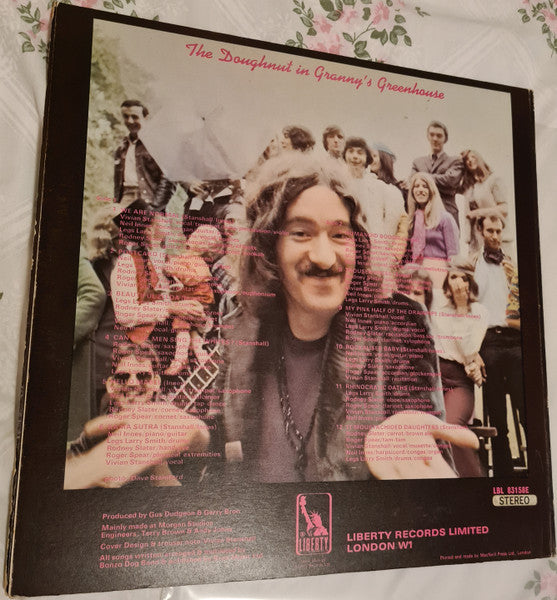 Image of Back Cover of 4724489E: LP - BONZO DOG BAND, The Doughnut In Granny's Greenhouse (Liberty; LBL 83158E, UK 1968, Gatefold, Booklet)   VG/VG