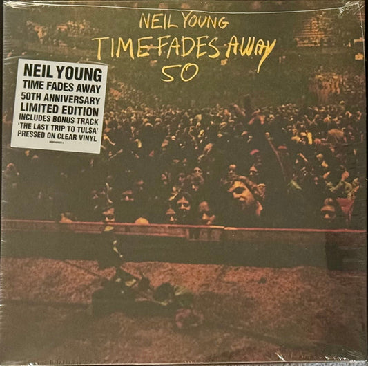 Image of Front Cover of LP - NEW/NEW - NEIL YOUNG, Time Fades Away 50 (Reprise Records; 093624859314, US 2023 Reissue, Large Folded  Insert, Clear Vinyl With Bonus Track), ,  - 0636023E