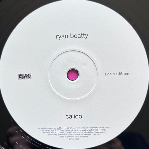 Image of Label Cover of 4734222E: LP - RYAN BEATTY, Calico (Elektra; 5054197544491, UK & US 2023)   NEW/NEW