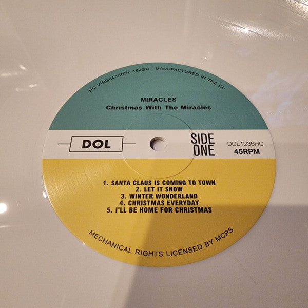 Image of Label Cover of LP - NEW/NEW - THE MIRACLES, Christmas With The Miracles (DOL; DOL1236HC, Europe 2024 Reissue, Snow White Vinyl), ,  - 4316588C