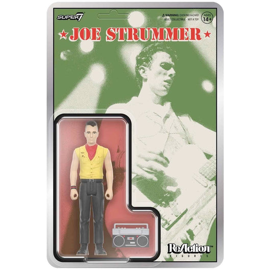 Image of Front Cover of 2115426C: Accessories - THE CLASH (JOE STRUMMER), Joe Strummer Reaction Figure (Super 7; , UK )   NEW/NEW