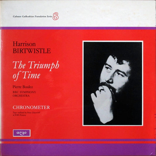 Image of Front Cover of 4744364S: LP - HARRISON BIRTWISTLE, The Triumph Of Time / Chronometer (Argo; ZRG 790, UK 1975, Gatefold, Company Inner & Booklet) A few light hairlines on A side. Light general wear to sleeve.  VG+/VG+