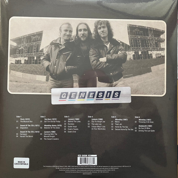 Image of Back Cover of 3xLP - VG+/VG+ - GENESIS, BBC Broadcasts (EMI ; 00602435686370, Europe 2023, Triple Gatefold, 3 Inners), ,  - 3146238S