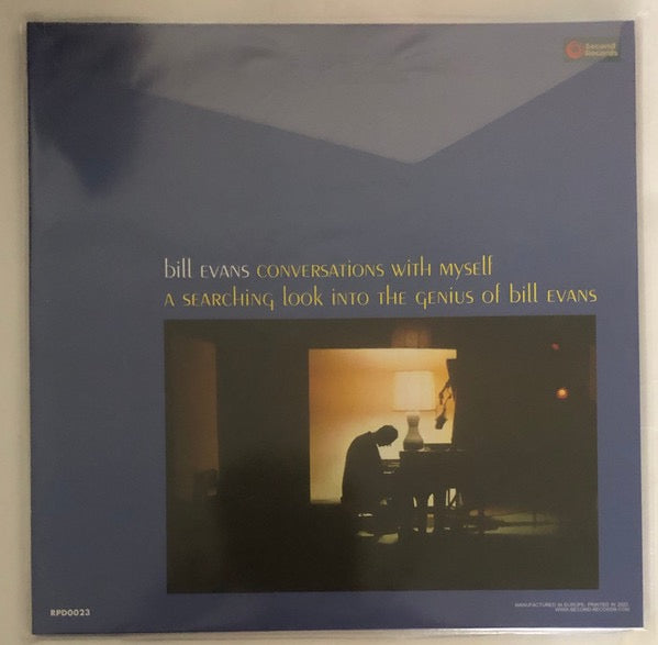 Image of Back Cover of 4714728C: LP - BILL EVANS, Conversations With Myself (Second Records; SRPD0023, Europe 2023 Reissue, Gatefold, 180 Gram Vinyl)   NEW/NEW