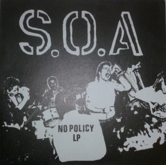 Image of Front Cover of 5134046E: LP - S.O.A, No Policy LP (Born To Kill Records; BTK 10923,  2023 Reissue)   NEW/NEW