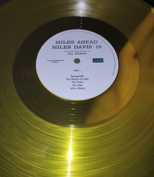 Image of Label Cover of 4714733C: LP - MILES DAVIS + 19, GIL EVANS, Miles Ahead (Second Records; SRPD0014, Europe 2022 Reissue, Yellow Vinyl, Numbered)   NEW/NEW