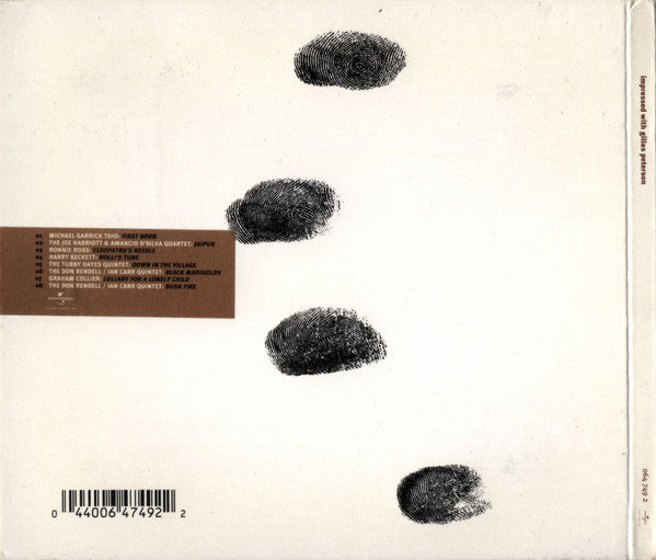 Image of Back Cover of CD - VG+/VG+ - GILLES PETERSON, Impressed With Gilles Peterson (Universal Classics & Jazz; 064 749-2, UK 2002, Digipak, Booklet), ,  - 2816238C