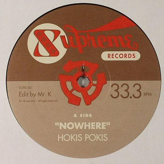 Image of Front Cover of 4844033S: 12" - HOKIS POKIS / YOUNGHEARTS*, Nowhere / Do You Have The Time (Supreme Records; SUPR 001, US 2004) one faint rub mark - v. minor  /VG+