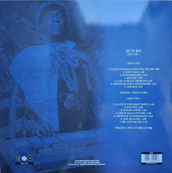 Image of Back Cover of 4734348E: LP - SUN RA, Best Of.... (Reel-To-Reel Music Company; ART54, UK 2024, White Vinyl)   NEW/NEW