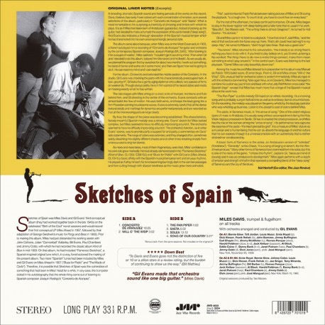 Image of Back Cover of LP - NEW/NEW - MILES DAVIS, Sketches Of Spain (Jazz Wax Records; JWR 4632LP, Europe 2024 Reissue, 180 Gram Vinyl), ,  - 2416216C