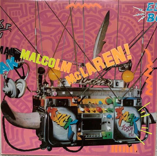 Image of Front Cover of 4844222S: LP - MALCOLM MCLAREN, Duck Rock (Charisma; MMLP1, UK 1983, Booklet) Light marks only. Light edgewear. Booklet is no longer intact but all pages are present.   VG/VG