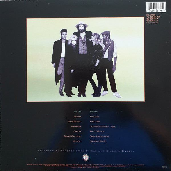 Image of Back Cover of 5124146E: LP - FLEETWOOD MAC, Tango In The Night (Warner Bros. Records; WX 65, Europe 1987, Inner) Stickered Sleeve, Edge Wear  VG/VG