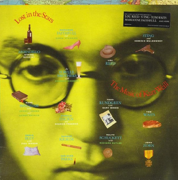 Image of Front Cover of LP - VG/VG+ - VARIOUS, Lost In The Stars - The Music Of Kurt Weill (A&M Records; AMA 5104, UK 1985, Inner), , ft Sting, Marianne Faithfull, Van Dyke Parks, John Zorn, Lou Reed, Tom Waits, Dagmar Krause, Todd Rundgren - 2726351E