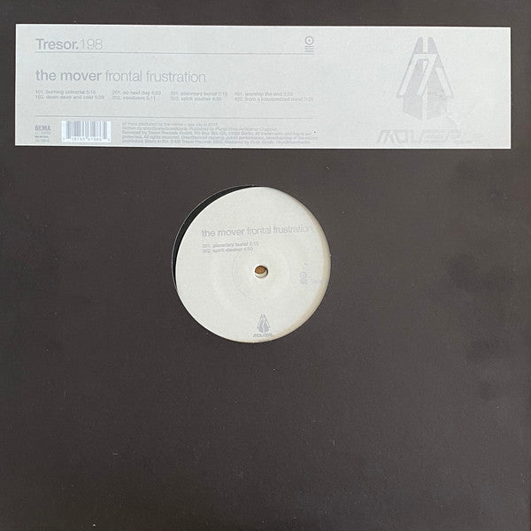 Image of Front Cover of 2x12" - VG/VG+ - THE MOVER, Frontal Frustration (Tresor ; Tresor 198, Germany 2002, Stickered Plain Sleeve), ,  - 1526358E