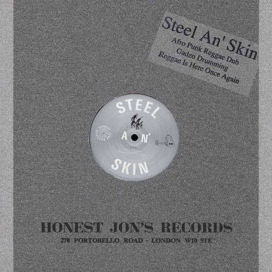 Image of Front Cover of 4814213C: 12" - STEEL AN' SKIN, Afro Punk Reggae Dub (Honest Jon's Records; HJP45, UK 2008, Die Cut Company Sleeve)   VG+/VG+