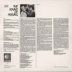 Image of Back Cover of 4844177S: LP - THE SOUND OF FEELING, Spleen (Limelight; LS 86063, US 2000s Reissue, 180 Gram Vinyl) Still in opened shrinkwrap  VG+/VG+