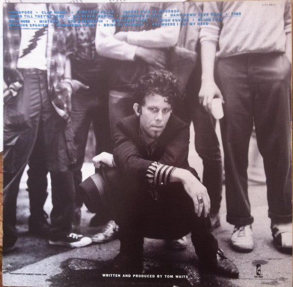 Image of Back Cover of LP - VG+/VG - TOM WAITS, Rain Dogs (Island Records; ILPS 9803, UK 1985, Inner, GRAEME Runout Side A), ,  - 4026333E