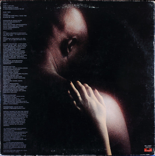 Image of Back Cover of 4844328S: LP - ISAAC HAYES, Don't Let Go (Polydor; PD-1-6224, US 1979, 56 - Pitman Pressing) Edge and ringwear on sleeve, vinyl has minor markings - shouldnt effect playback  G+/G+