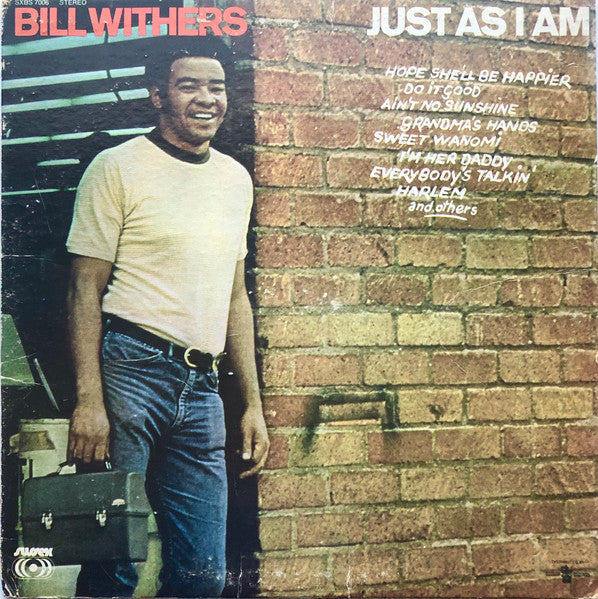 Image of Front Cover of 4844360S: LP - BILL WITHERS, Just As I Am (Sussex; SXBS 7006, US 1971) Light marks only. Edgewear, small tear at opening of sleeve.   VG/VG