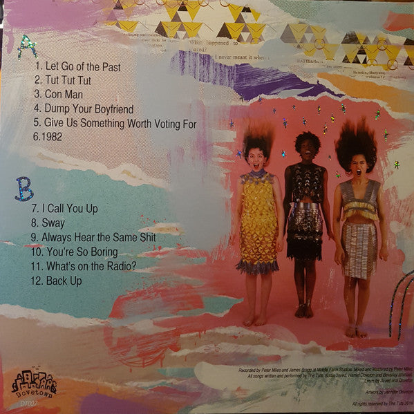 Image of Back Cover of 4824235E: LP - THE TUTS, Update Your Brain (Dovetown Recordings; DT007, UK 2020 Reissue, Insert, Purple Translucent vinyl)   VG+/VG+