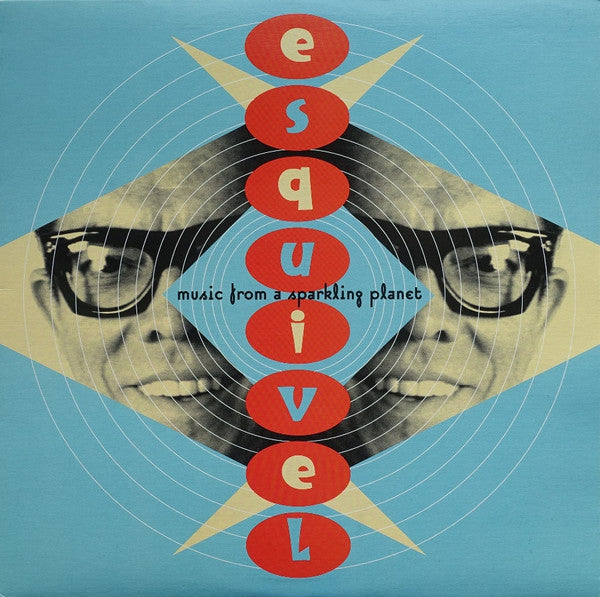 Image of Front Cover of 4844383S: LP - ESQUIVEL, Music From A Sparkling Planet (Bar/None Records; AHAON 056, US 1995, Insert, Red Vinyl, Turquoise Label) Cover still in shrink. Strong VG+.  VG+/VG+