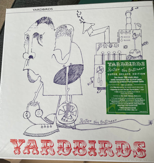 Image of Front Cover of 4824264E: 2xLP - THE YARDBIRDS, Yardbirds (Roger the Engineer) - Super Deluxe Edition (Demon Records ; DEMRECBOX55IN, UK , Box Set, Booklet, Poster, 3 Cds, 2 LPs and a 7" Single, Indie Only Coloured Vinyl)   VG+/EX