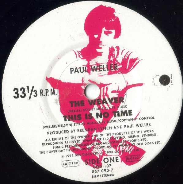 Image of Label Cover of 4814370C: 7" - PAUL WELLER, The Weaver EP (Go! Discs; GOD 107, UK 1993, Picture Sleeve, With Info Card)   EX/VG+