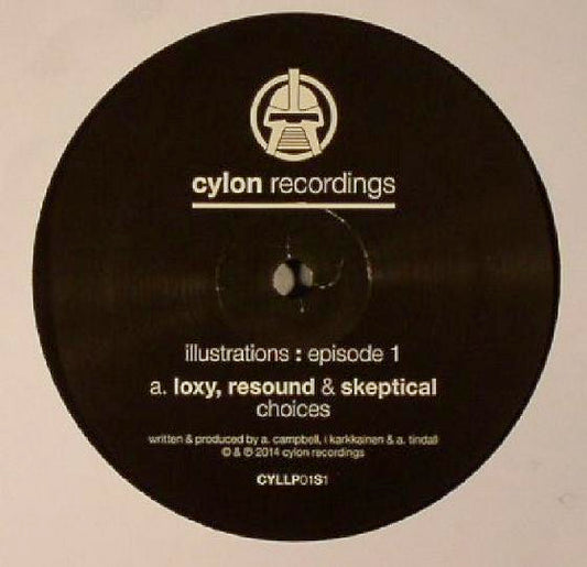 Image of Front Cover of 4814353C: 12" - VARIOUS, Illustrations : Episode 1 (Sampler 1) (Cylon Recordings; CYLLP01S1, UK 2014) Light Marks only.  VG+/VG