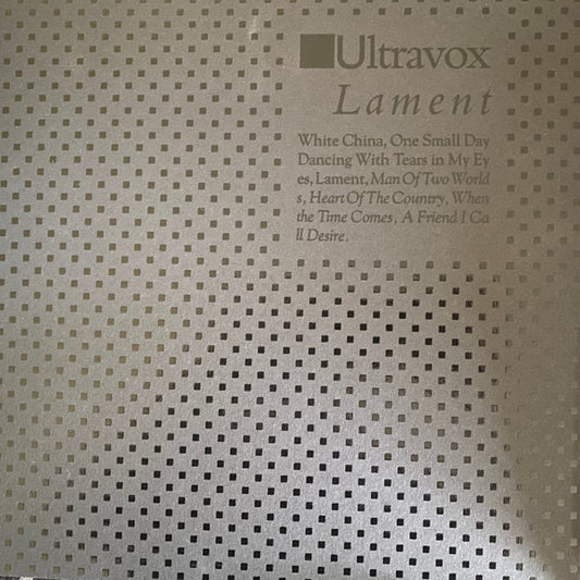 Image of Front Cover of 4824283E: LP - ULTRAVOX, Lament (Chrysalis ; CRV1009, Europe 2017 Reissue, Inner, 180 Gram Vinyl) Opened Instore, Still In Stickered Shrinkwrap  EX/EX