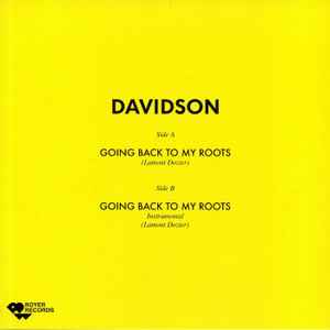 Image of Back Cover of 4824326E: 12" - DAVIDSON, Going Back To My Roots (Royer Records; RR001, France 2019 Reissue, Picture sleeve, Yellow Vinyl)   EX/EX