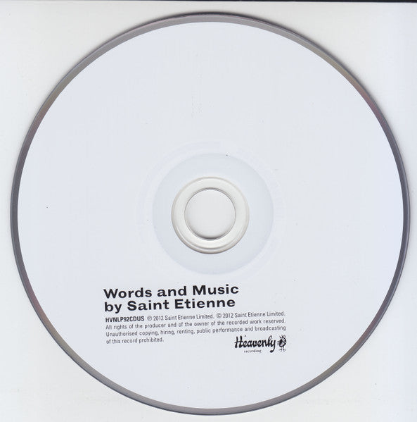 Image of Label Cover of 5014402C: 2xCD - SAINT ETIENNE, Words And Music By Saint Etienne (Heavenly; HVNLP92CDUS, USA & Canada 2012, Slipcase)   VG+/VG+