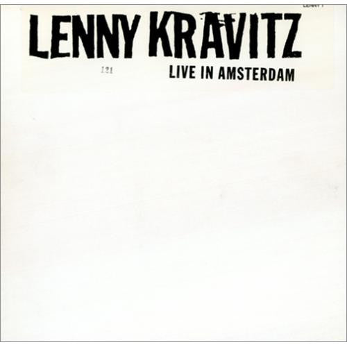 Image of Front Cover of 0416146C: LP - LENNY KRAVITZ, Live In Amsterdam (Virgin; Lenny1, UK 1991, Numbered Promo, Title Stickered Sleeve) No. 000.  VG/VG